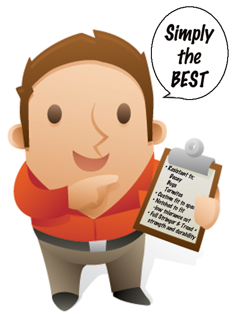 Best Cedar stair tread and Stringer